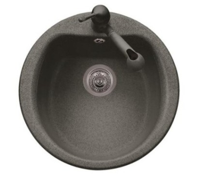 ATLANTIC 51.10 Lavello cucina tondo finitura micro ultragranit 98 bianco