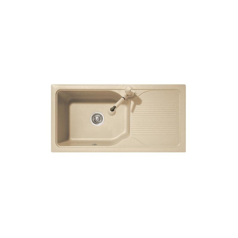 HARMONY 99.10 Lavello cucina ad una vasca più scolapiatti  finitura micro ultragranit 98 bianco