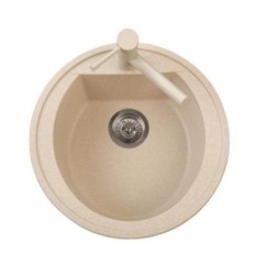 HARMONY 51.10 Lavandino tondo con foro rubinetto finitura micro ultragranit 98 bianco