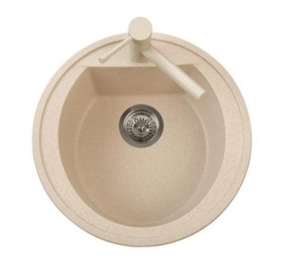 HARMONY 51.10 Lavandino tondo con foro rubinetto finitura micro ultragranit 98 bianco