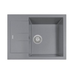 ELEGANCE 65.10 Lavello cucina ad una vasca più scolapiatti finitura ultrametal 44 nero