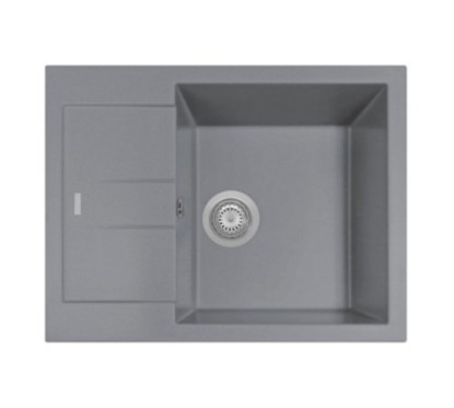 ELEGANCE 65.10 Lavello cucina ad una vasca più scolapiatti finitura ultrametal 44 nero