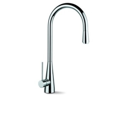 NEWMIX80 miscelatore monocomando con canna tonda finitura nanostone N3 argan