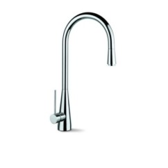 NEWMIX80 miscelatore monocomando con canna tonda finitura nanostone N4 urban grey