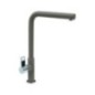 VENMIXL miscelatore monocomando con canna tonda a L finitura nanostone deep black/cromo