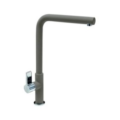 VENMIXL miscelatore monocomando con canna tonda a L finitura microultragranit jasmine/cromo