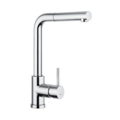 VEMIXEXTL miscelatore monocomando con doccia estraibile finitura cromo/nanostone N6 deep black