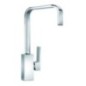 FLATMIX miscelatore monocomando quadrato con canna rettangolare finitura microultragranit tartufo/cromo