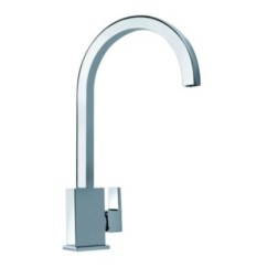 QUADRO10 miscelatore monocomando con canna quadrata finitura microultragranit tartufo/cromo