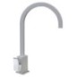QUADRO10 miscelatore monocomando con canna quadrata finitura microultragranit tartufo/cromo