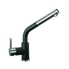 VENMIXEXT miscelatore monocomando con doccia estraibile finitura cromo/microultragranit 72 tartufo