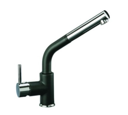 VENMIXEXT miscelatore monocomando con doccia estraibile finitura cromo/microultragranit 72 tartufo