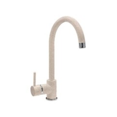 PETRAMIX miscelatore monocomando con canna a ponte finitura microultragranit 98 bianco