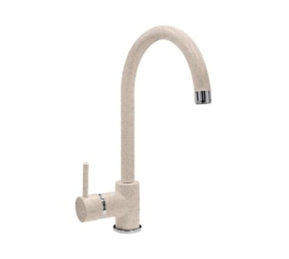 PETRAMIX miscelatore monocomando con canna a ponte finitura microultragranit 98 bianco