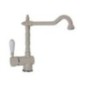MIXOLD miscelatore monocomando con canna "old fashion" finitura microultragranit 98 bianco