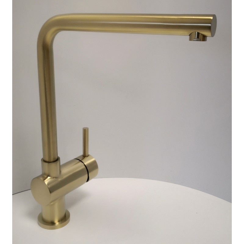 COLORADO miscelatore lavello cucina in acciaio inox dorato