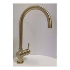 PE miscelatore lavello in acciaio inox canna girevole finitura dorato