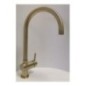 PE miscelatore lavello in acciaio inox canna girevole finitura dorato