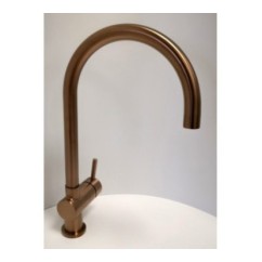 PE miscelatore lavello in acciaio inox canna girevole finitura bronzo PVD