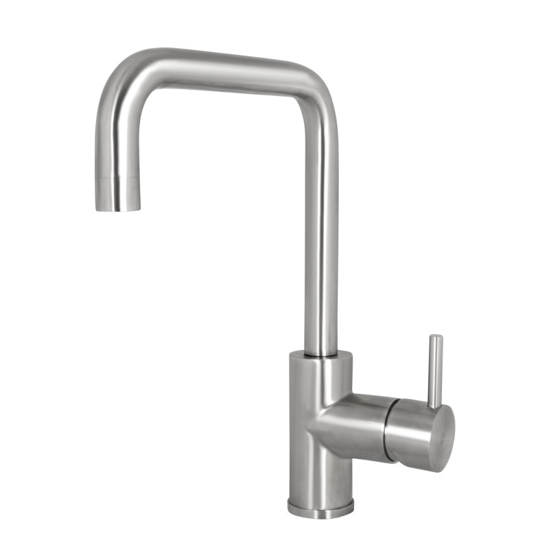 LINEAR miscelatore lavello in acciaio inox canna girevole finitura satinato