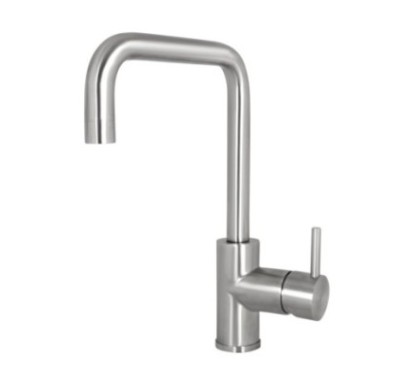 LINEAR miscelatore lavello in acciaio inox canna girevole finitura satinato