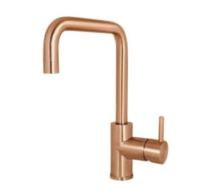 LINEAR miscelatore lavello in acciaio inox canna girevole finitura bronzato