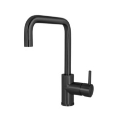 LINEAR miscelatore lavello in acciaio inox canna girevole finitura nero