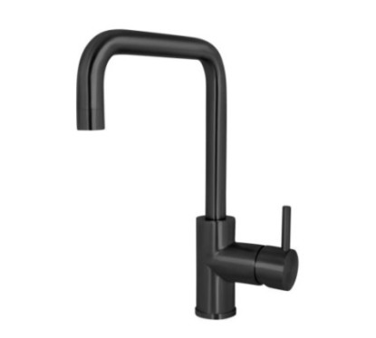 LINEAR miscelatore lavello in acciaio inox canna girevole finitura nero