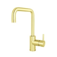 LINEAR miscelatore lavello in acciaio inox canna girevole finitura champagne
