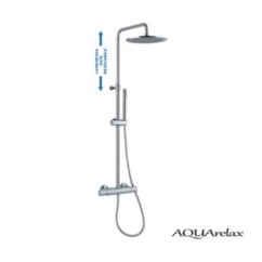 Set colonna doccia saliscendi marca AQUArelax modello Isla R m-mix.