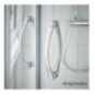 AQUArelax box doccia angolare profili argento lucido e cristallo 6mm trasparente (misura 88/90-88/90 h.195)
