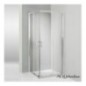 AQUArelax box doccia angolare profili argento lucido e cristallo 6mm trasparente (misura 88/90-118/120 h.195)