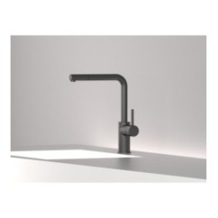 MICRON monocomando lavello cucina con doccetta estraibile  finitura nero opaco