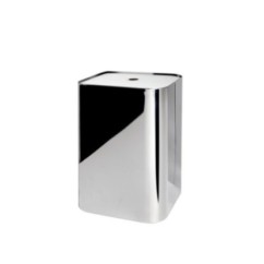 FANTASIA cesto portabiancheria in acciaio inox  mis. 35x35x57 cm con coperchio