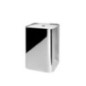 FANTASIA cesto portabiancheria in acciaio inox  mis. 35x35x57 cm con coperchio