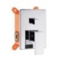 AQUARELAX miscelatore CUBE rubinetto bagno doccia incasso 2 vie monoleva monocomando cromo quadrato due uscite