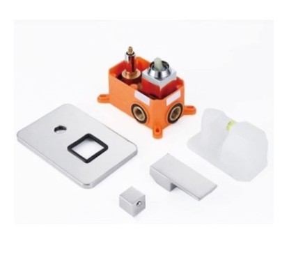 AQUARELAX miscelatore CUBE rubinetto bagno doccia incasso 2 vie monoleva monocomando cromo quadrato due uscite