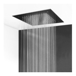 RAIN Soffione ad incasso quadro 400x400 in acciaio inox finitura super mirror