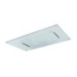 Soffione da incasso a controsoffitto 700x400mm pioggia/doppia cascata/neb in finitura nero opaco