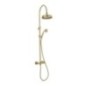 OLD FASHION Colonna doccia completa di gruppo doccia esterno deviatore integrato finitura cromo con soffione da cm 30
