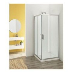 PLANO 68/70-98/100 x 195 H – 6mm satinato   – profilo cromo
