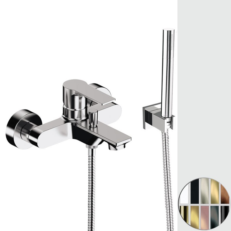 Ambition miscelatore vasca esterno con doccetta 1 funzione flex 150 colore nero opaco