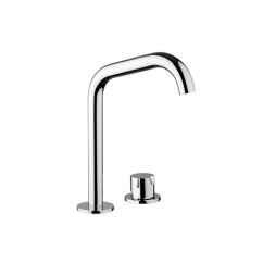 ARKA miscelatore 2 fori per lavabo con scarico click clack e canna alta fissa finitura cromo