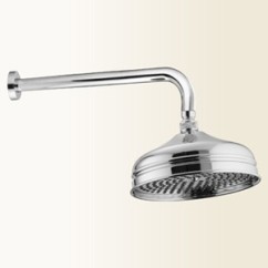 soffione 200mm retrò anticalcaree con braccio bronzato