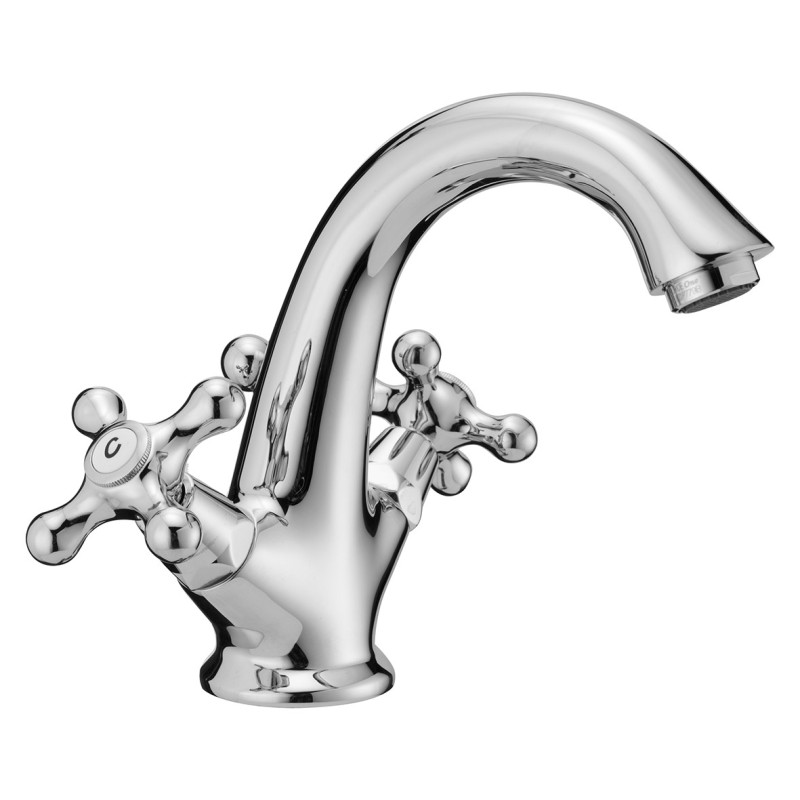 MAREA Monoblocco lavabo con scarico automatico finitura cromo vitone ceramico