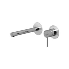 TRENDY Monocomando lavabo a muro con ponte L 200mm finitura cromo