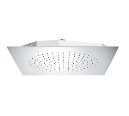 OCEANO Soffione a soffitto da incasso 400x400 in acciaio inox