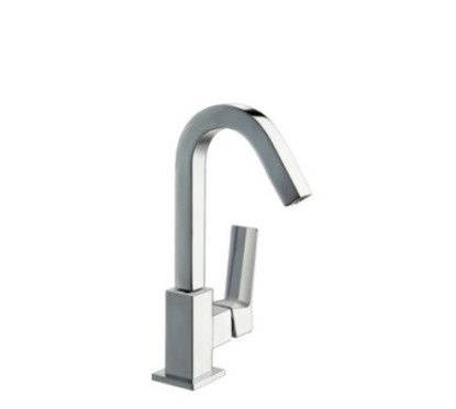 RUBINO monocomando lavabo leva laterale con scarico click clack  finitura cromo
