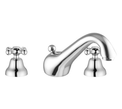 MAREA Batteria lavabo con scarico finitura bronzato con vitone ceramico