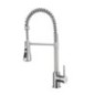 miscelatore lavello con doccia estraibile in acciaio inox finitura satinato